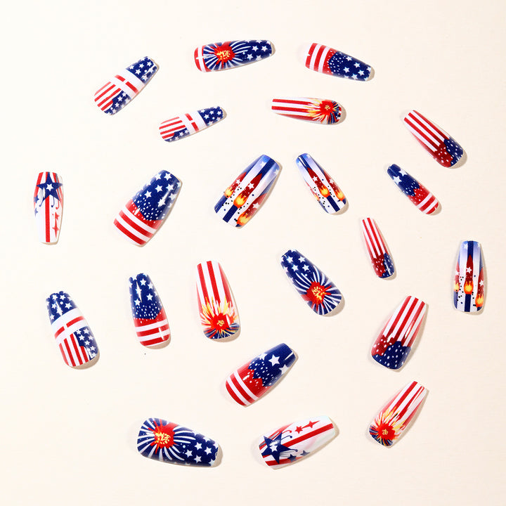 Patriotic Nail Art Decoration Set Bowlift