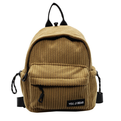 Corduroy Compact School Backpack Bowlift