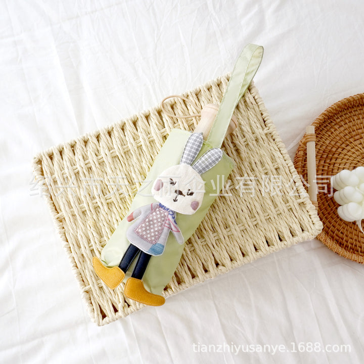Ladies Foldable Umbrella Bag with Cute Rabbit Motif Bowlift
