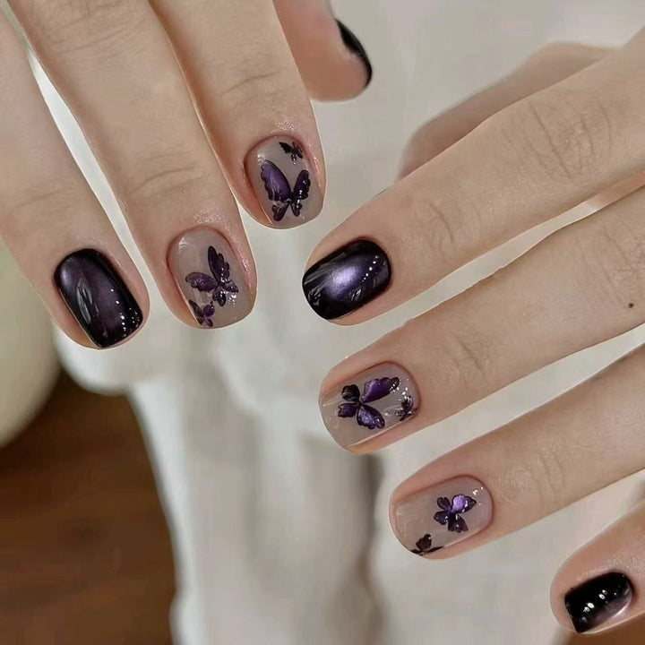 Floral Design Press-On Nails Bowlift
