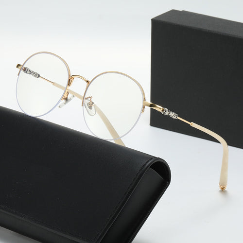 Women's round sunglasses with elegant metal frame and comfortable nose pads Bowlift