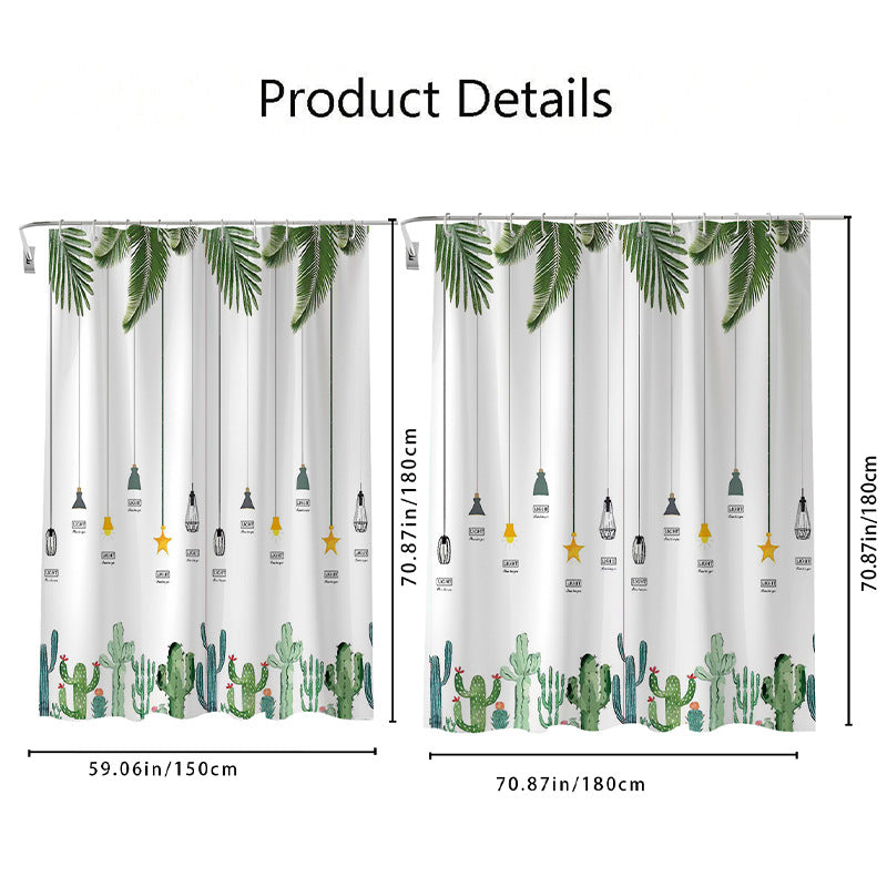 Tropical Garden Themed Shower Curtain Bowlift