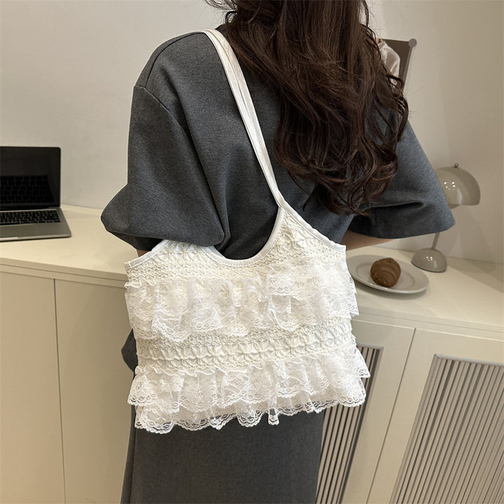 Ruffled Lace Crop Top Bowlift