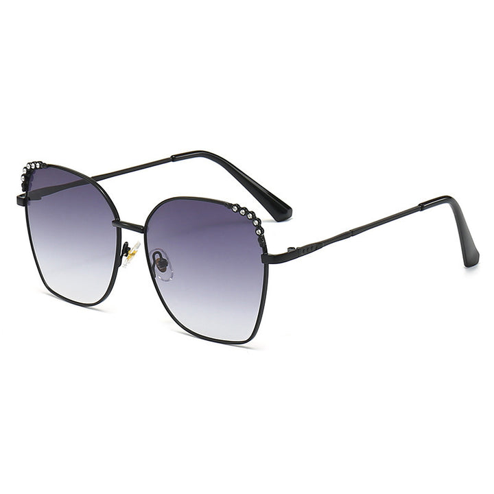 Elegant Square Sunglasses with Sparkling Accents Bowlift