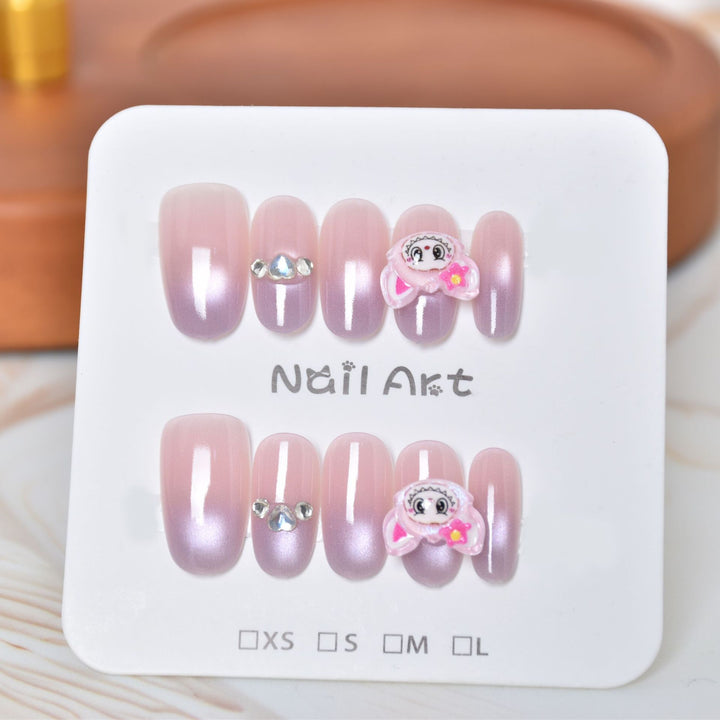 Artistic Nail Design with Decorative Elements Bowlift