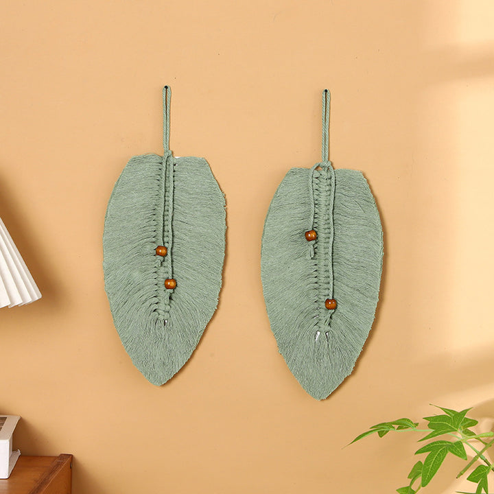 Leaf-Shaped Macrame Wall Art Bowlift