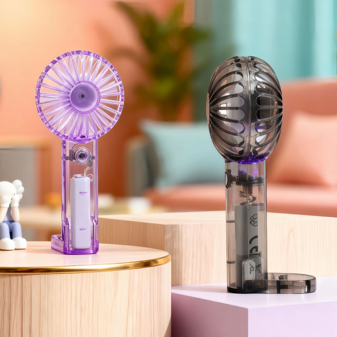 Women’s Portable Mini Fan with USB Connection and Ergonomic Design Bowlift