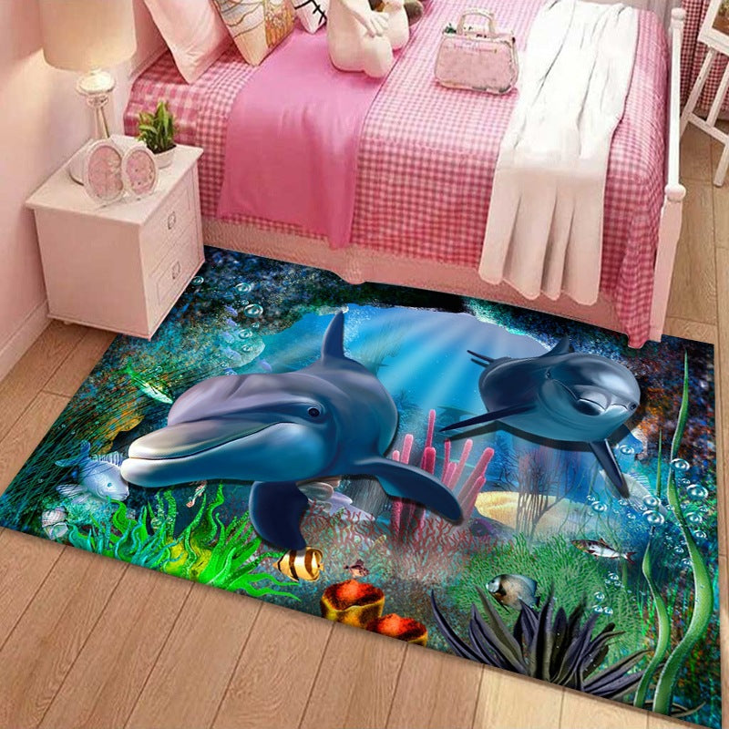 Coral Reef Ocean Scene Rug