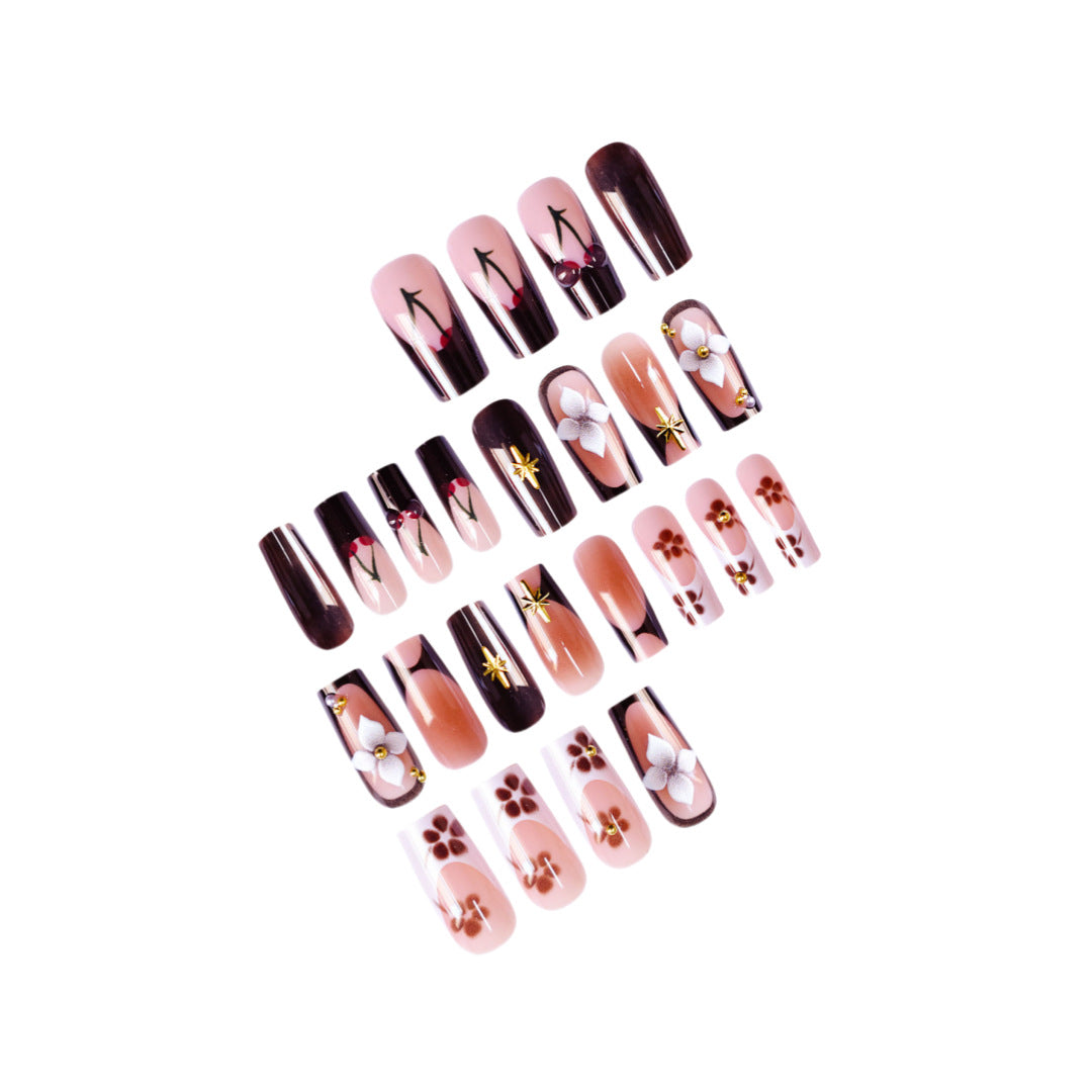 Artistic Long Press-On Nail Art Bowlift