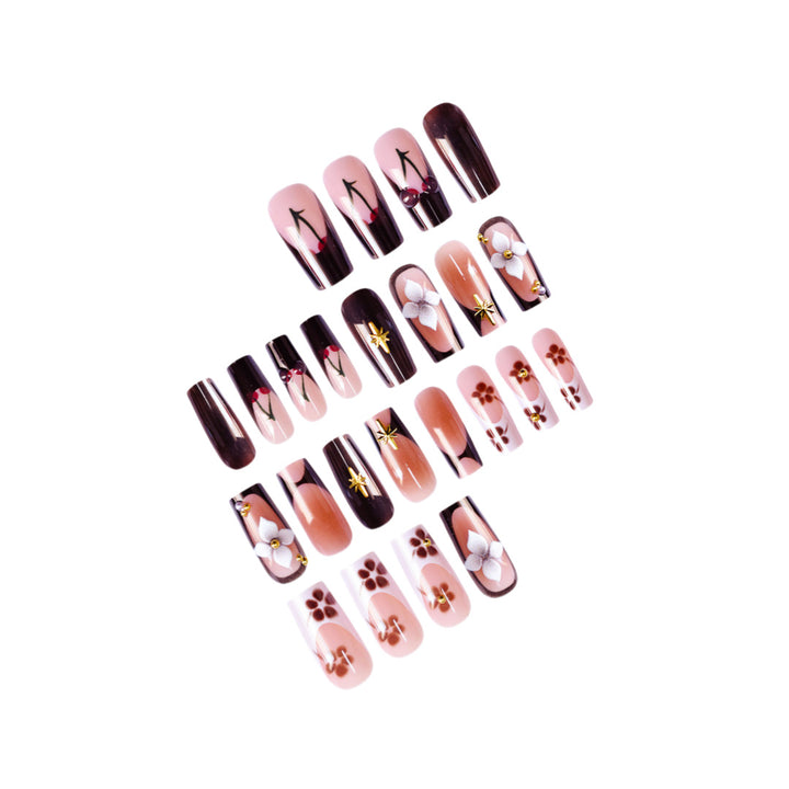 Artistic Long Press-On Nail Art Bowlift