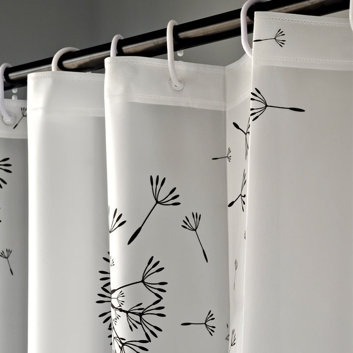 Dandelion Print Shower Curtain Bowlift