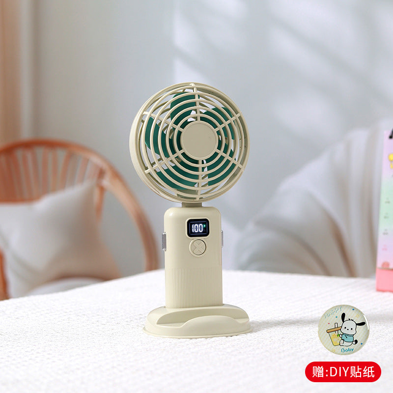 Women portable mini fan with digital speed display Bowlift