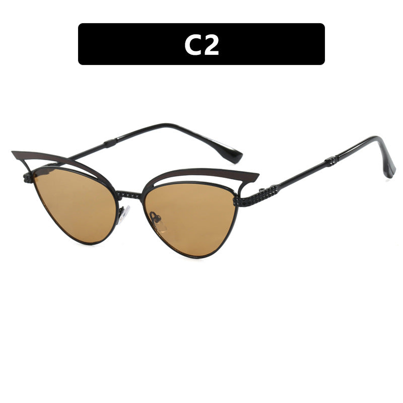 Women's Cat-Eye Glasses with Filigree Design Element Bowlift
