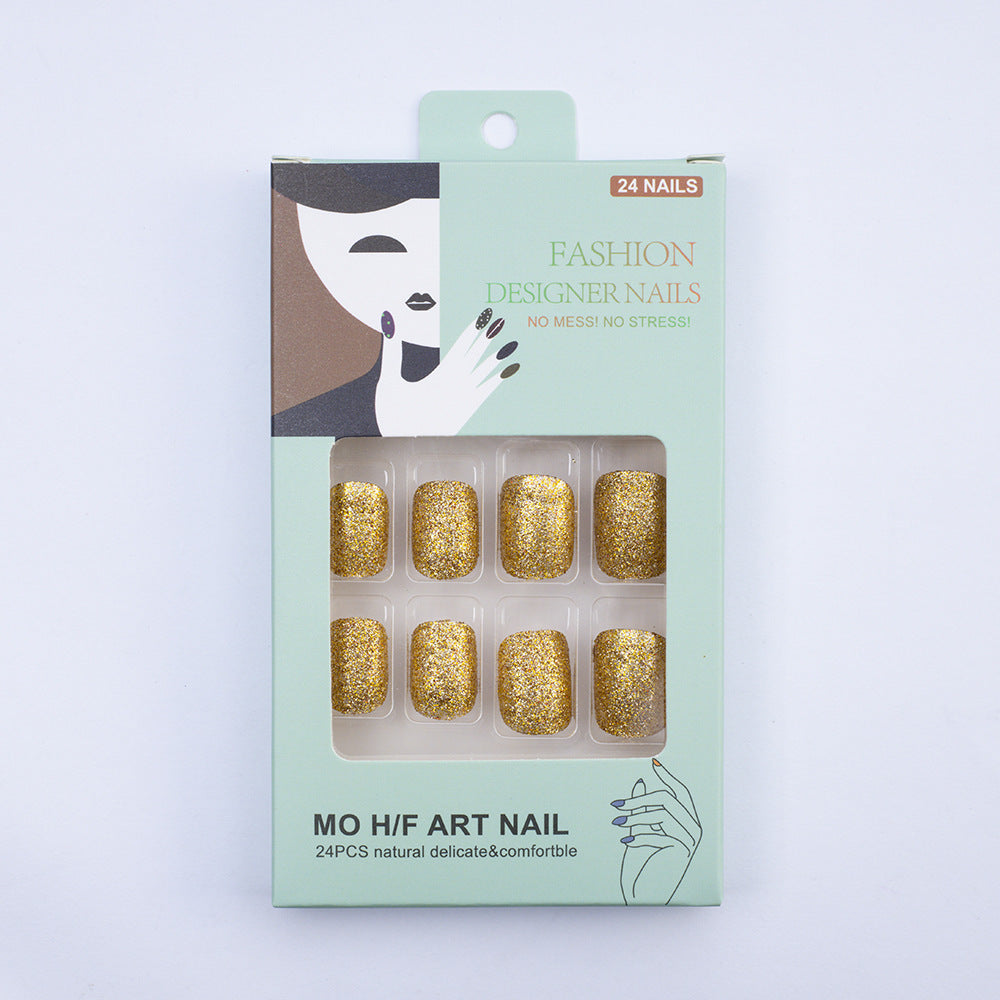 Glitter Artificial Nails Bowlift