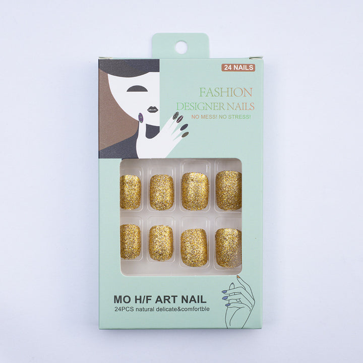 Glitter Artificial Nails Bowlift