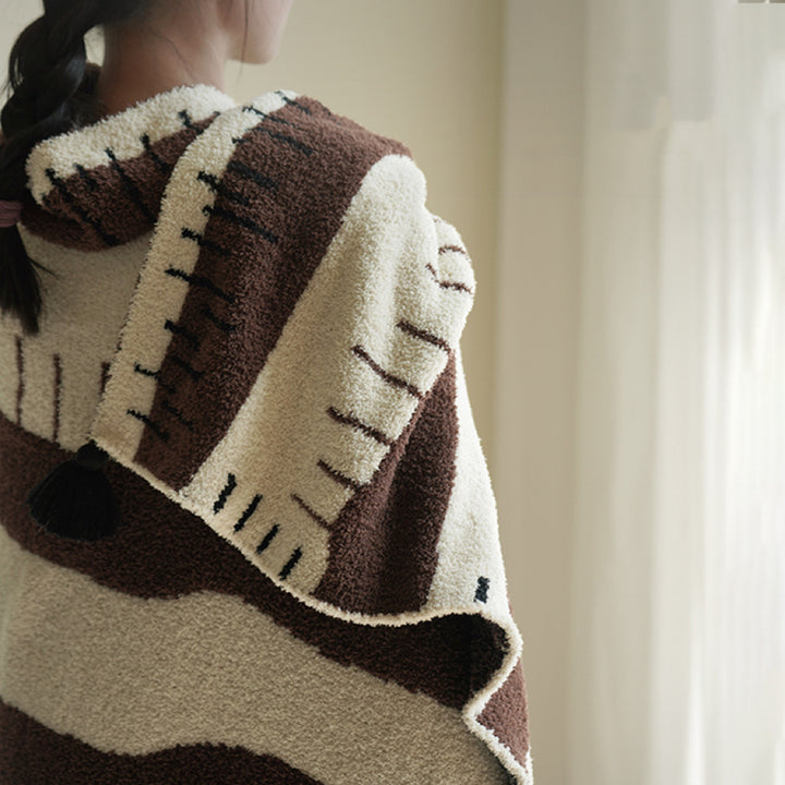 Plush Fabric Decorative Throw Blanket Bowlift