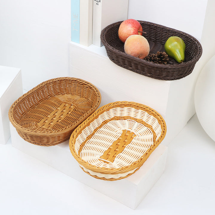 Handcrafted fruit basket made of woven material Bowlift