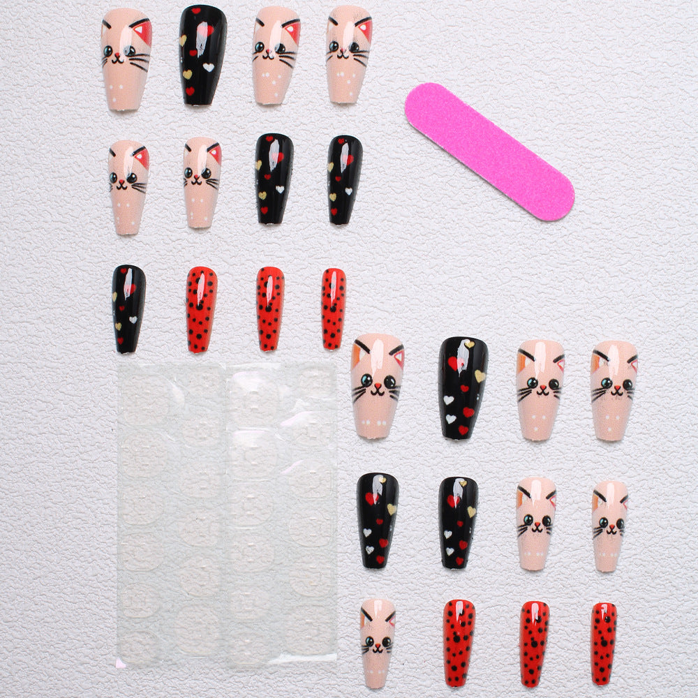 Playful Cat-Themed Press-On Nails Bowlift