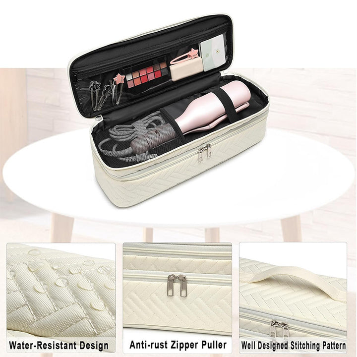 Cosmetic organizer bag for hair dryers and styling tools Bowlift