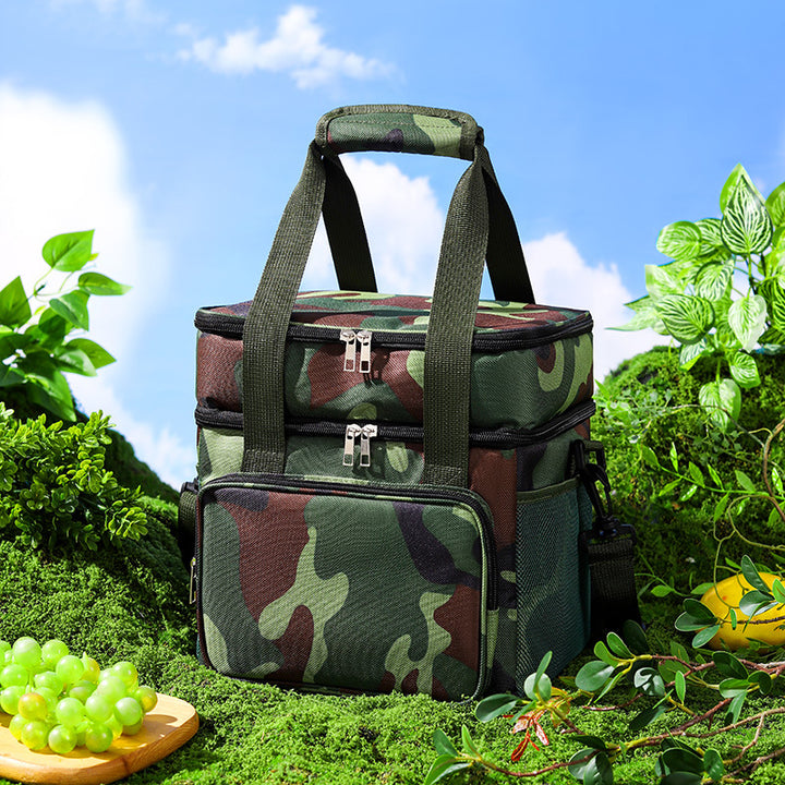 Insulated Camo Lunch Cooler Bag Bowlift