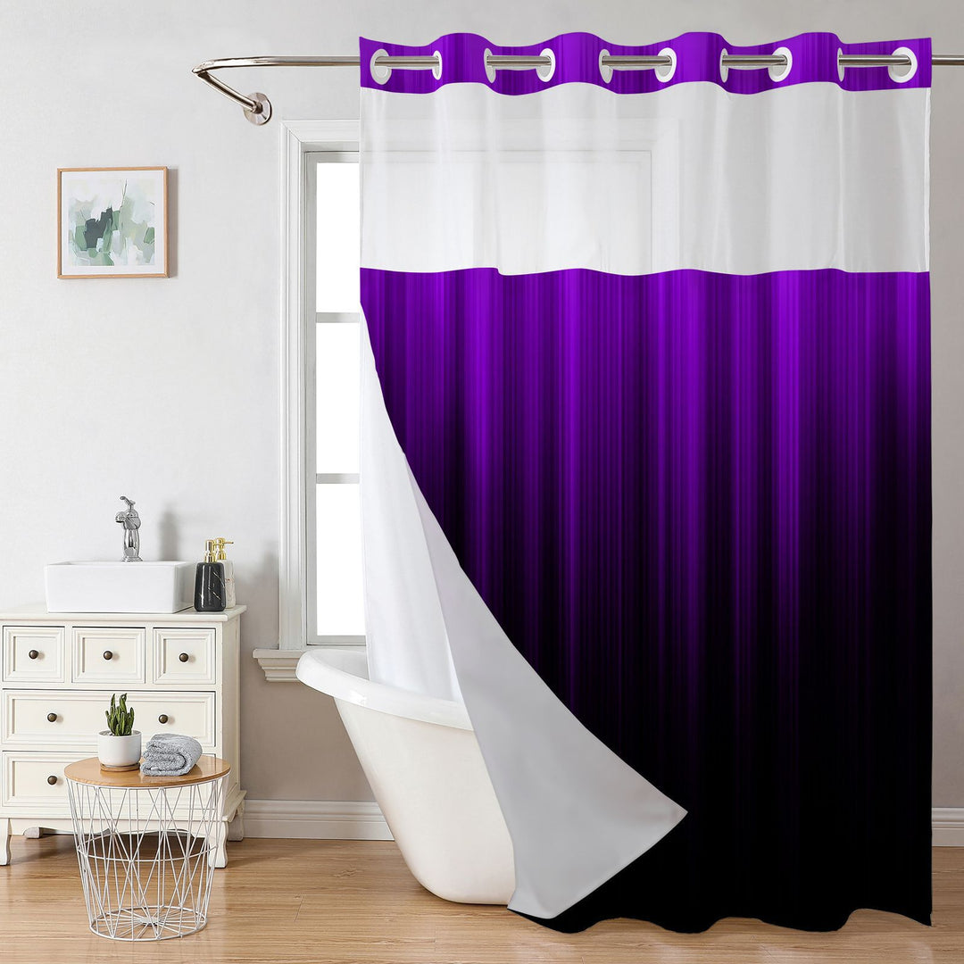 Modern Gradient Shower Curtain Bowlift