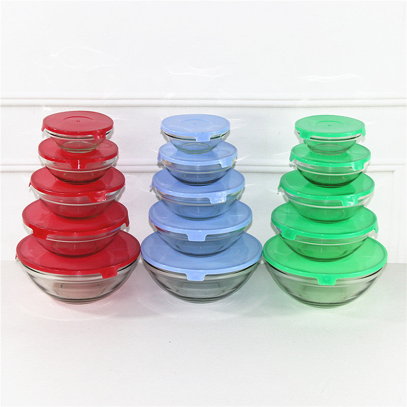 Women's set of stackable storage bowls with tight silicone lids Bowlift