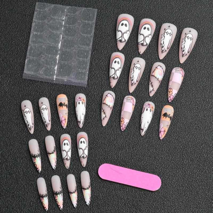Artistic Halloween-Themed Nail Set Bowlift