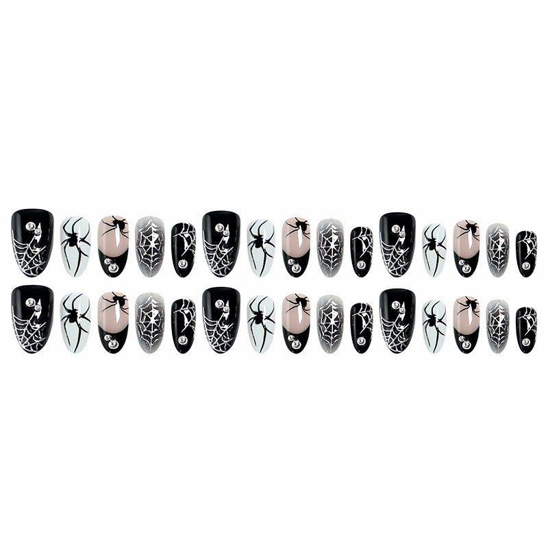 Creative nail art set with Halloween spider design Bowlift