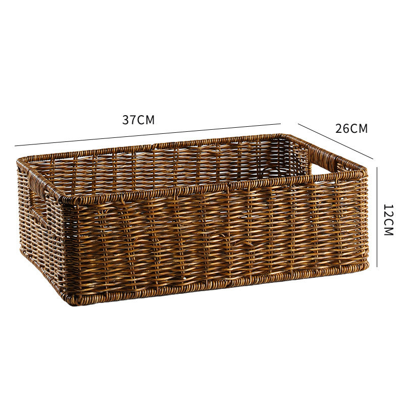 Rectangular Handwoven Storage Organizer Bowlift
