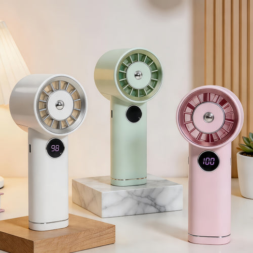 Portable Battery Handheld Fan with Digital Speed Display Bowlift