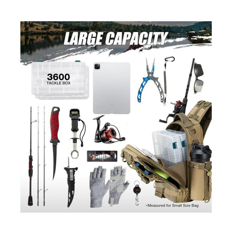 Multifunctional Fishing Backpack Bag with Integrated Accessory Compartments Bowlift
