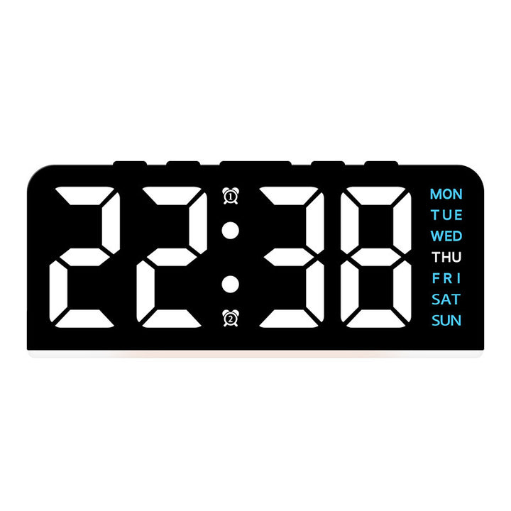 Digital alarm clock with large LED display and multifunctional display Bowlift