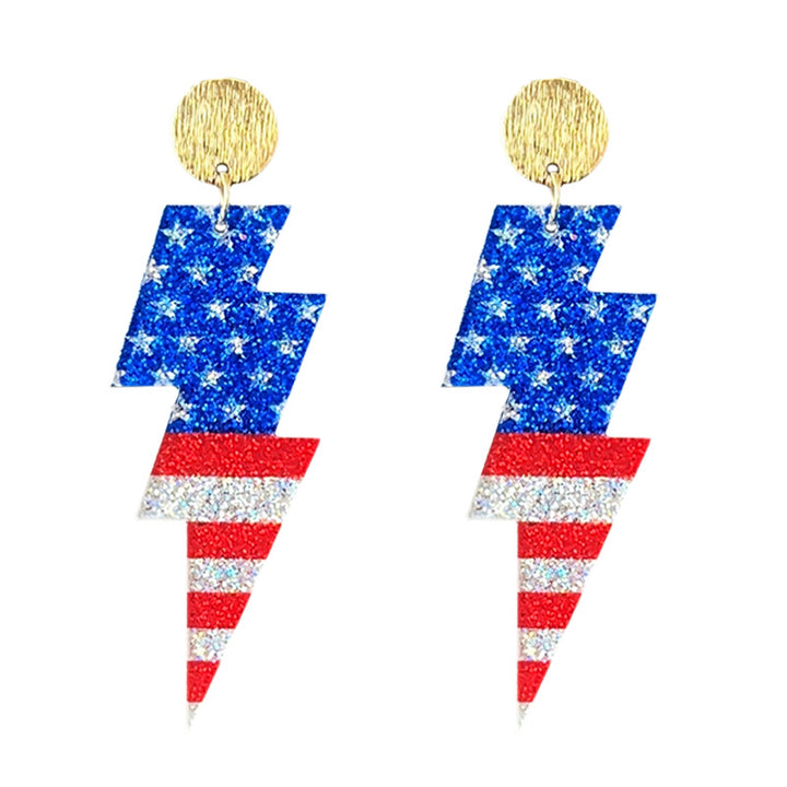 Women's shimmering statement earrings with star and fireworks design made of acrylic Bowlift
