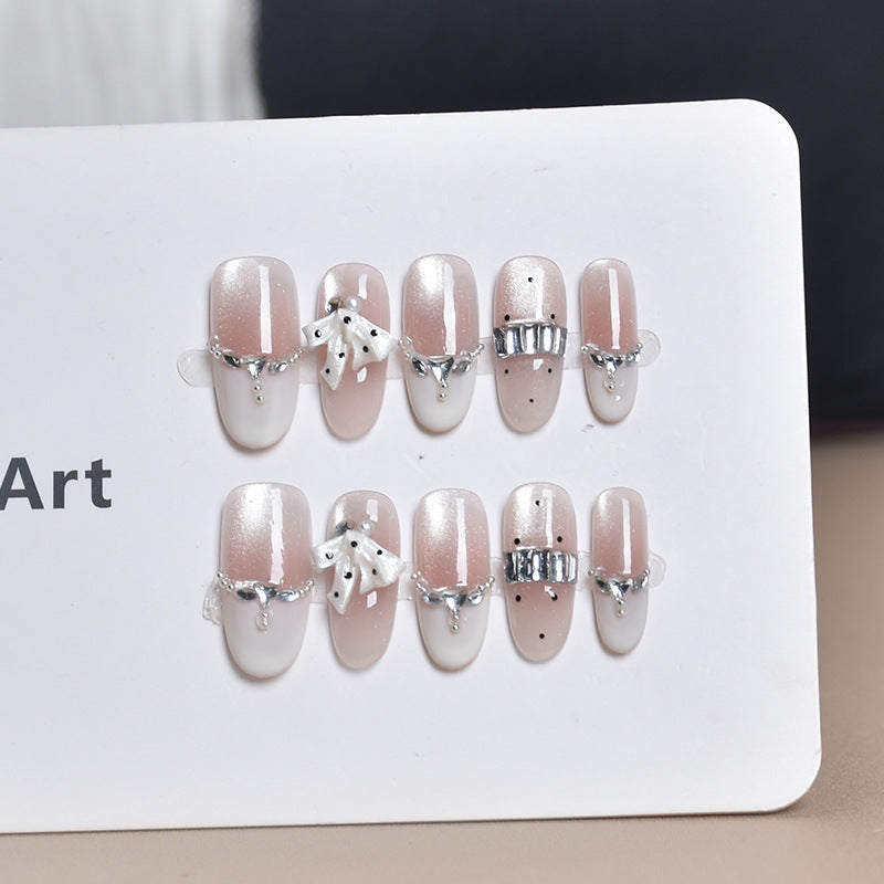 Glamorous Crystal-Embellished Press-On Nail Extensions Bowlift