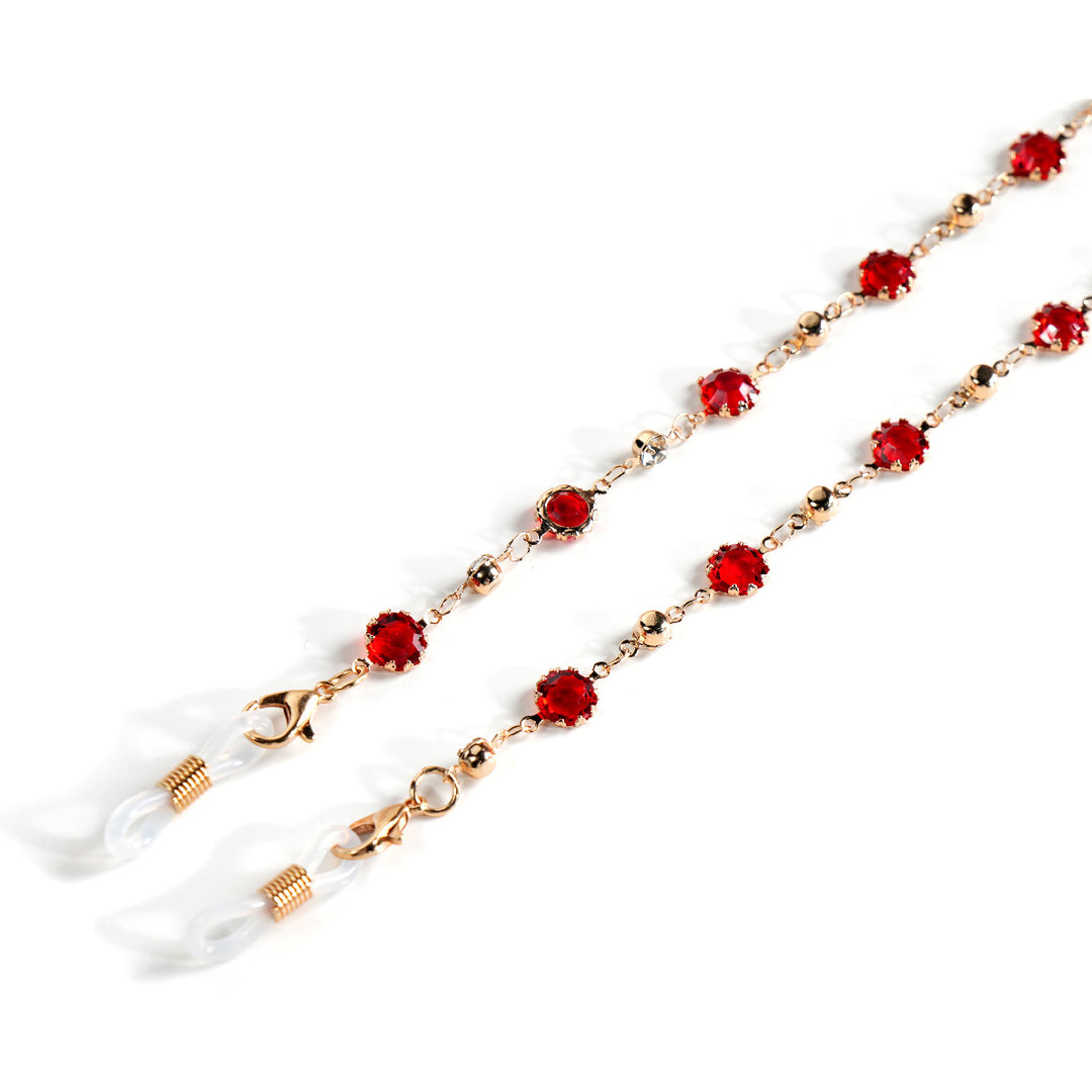 Crystal-Embellished Eyewear Chain Bowlift