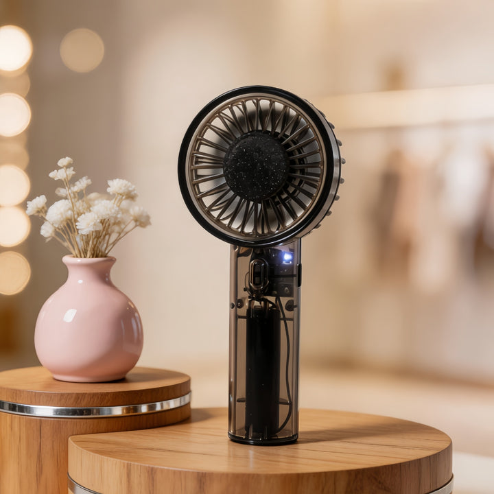 Women Portable USB Handheld Fan with Flexible Head Adjustment Bowlift