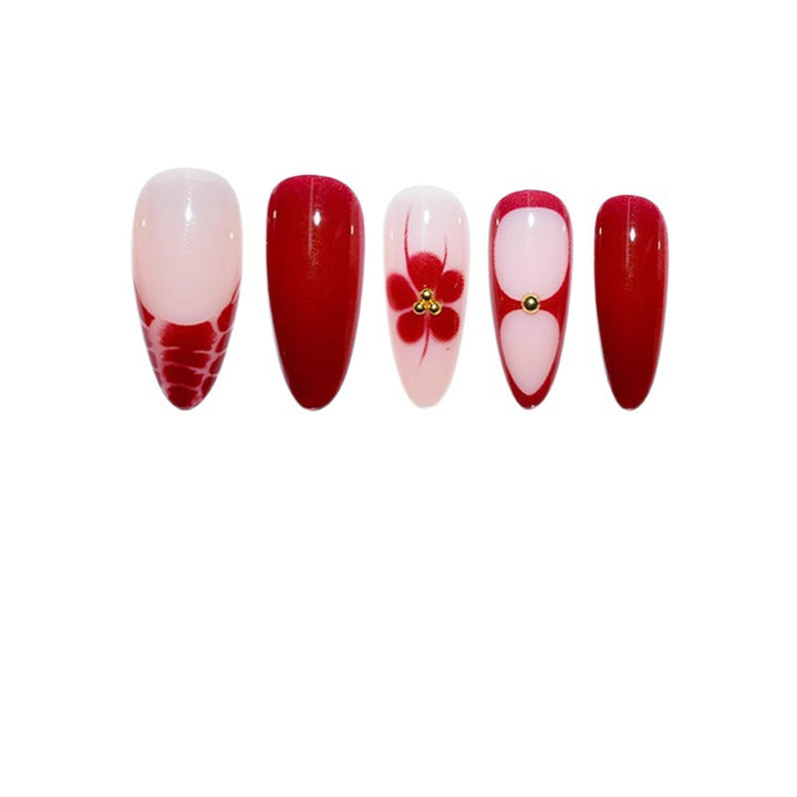 Elegant Stiletto Press-On Nail Design Bowlift