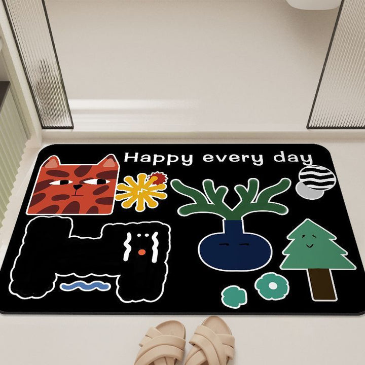 Cartoon-Inspired Bathroom Mat Bowlift