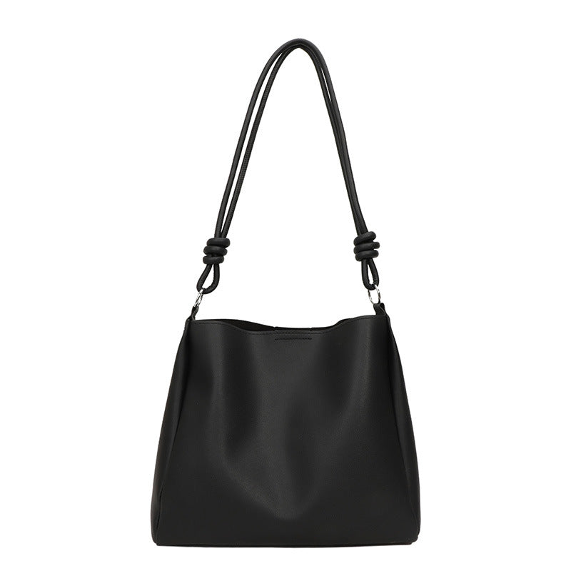 Minimalist Faux Leather Hobo Bag Bowlift
