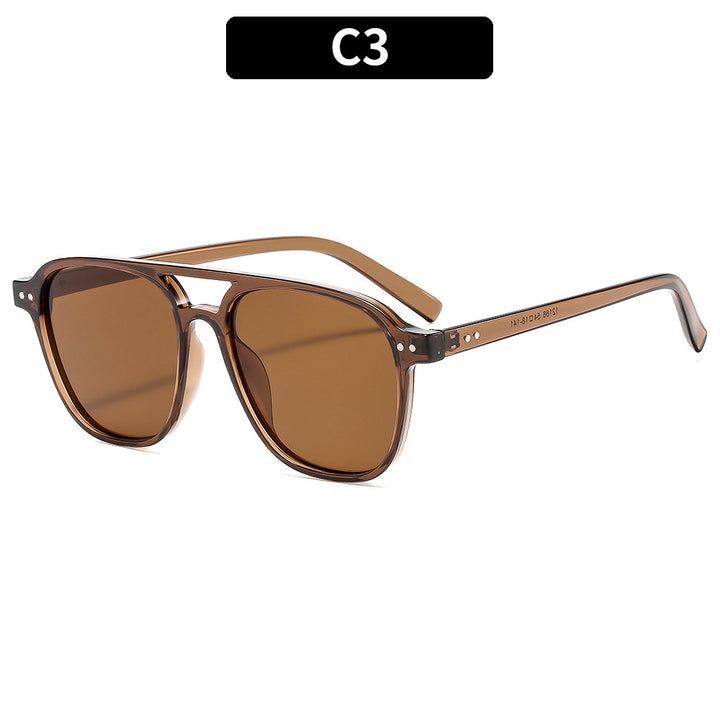 Retro Oversized Square Frame Sunglasses