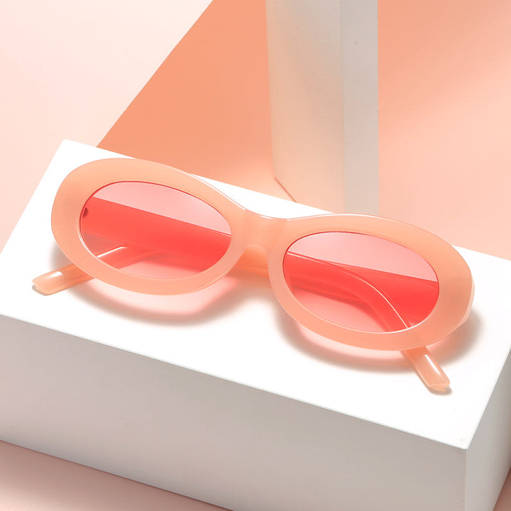 Women’s fashionable oval sunglasses with UV protection and innovative design Bowlift