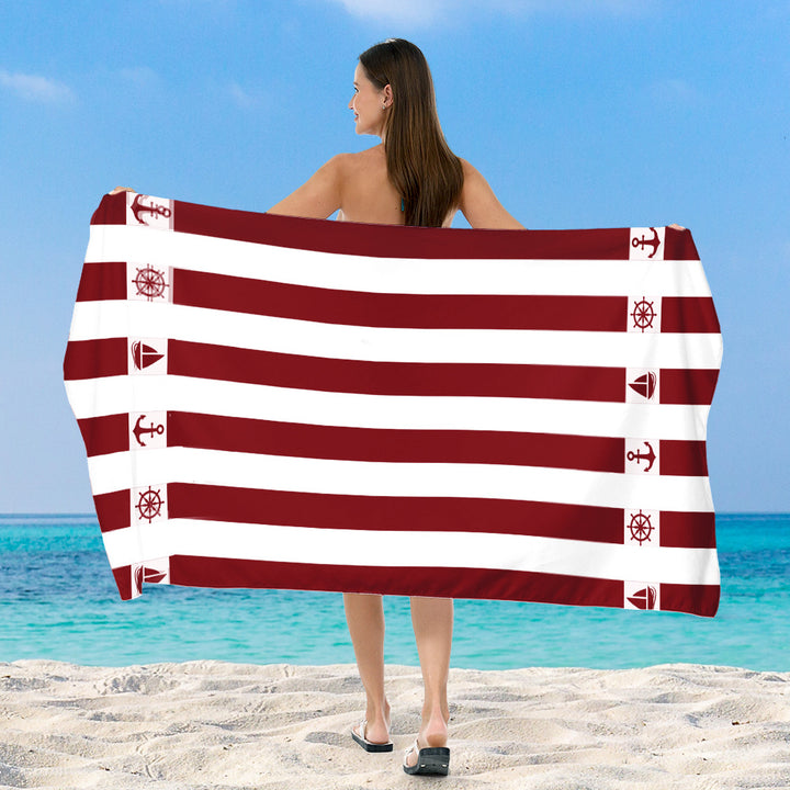 Beach towel with cheerful salamander and ice cream design Bowlift