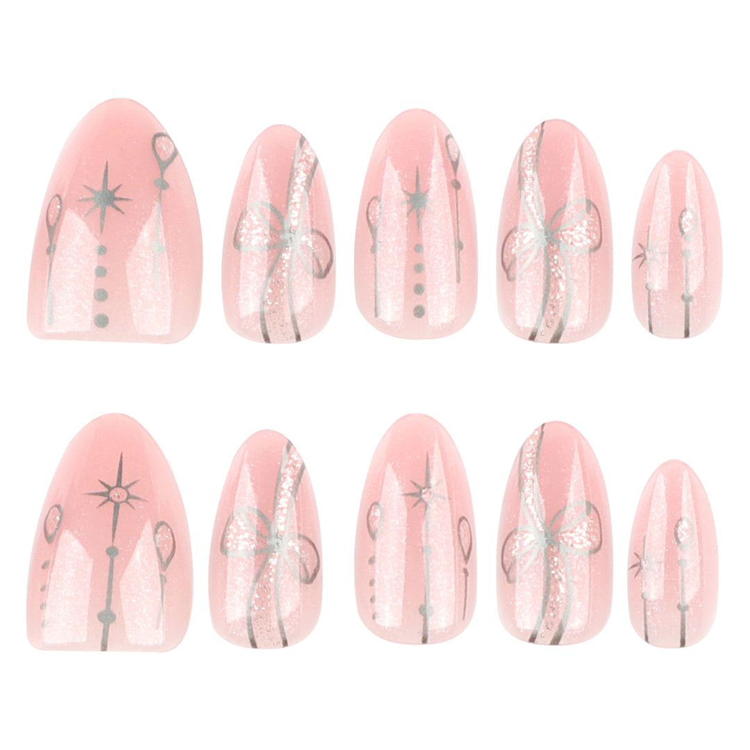 Artful glamour nail art with glossy accents Bowlift