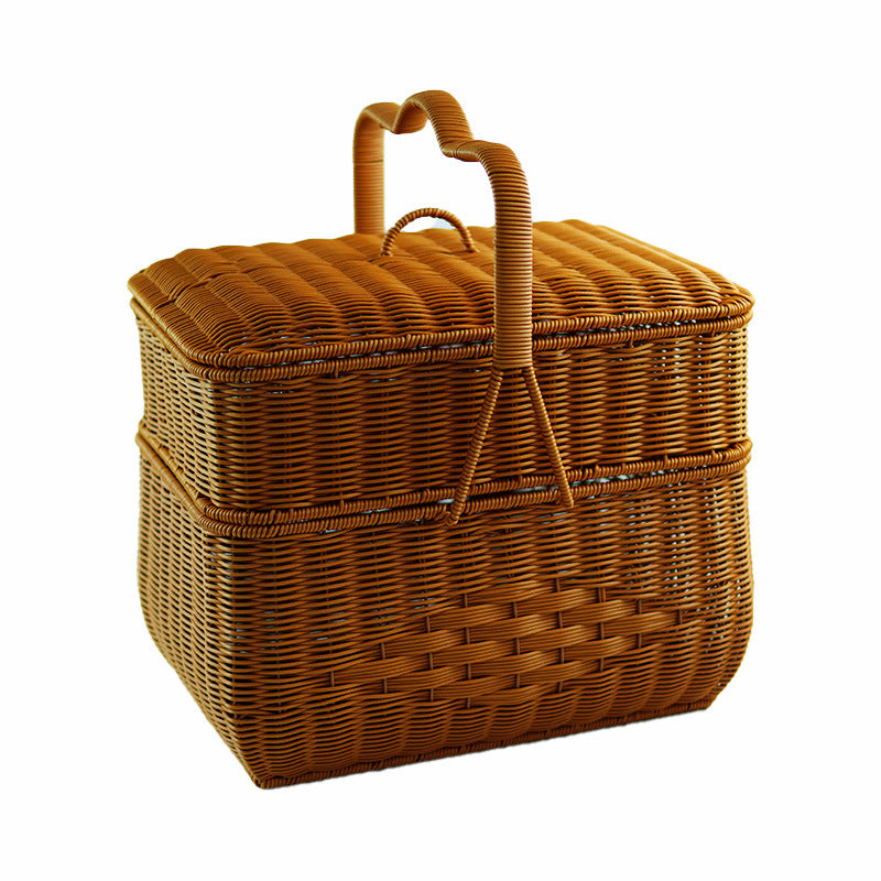 Ladies decorative laundry basket with lid and handle Bowlift