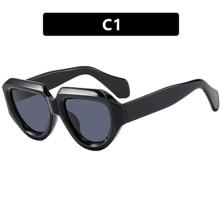Women's fashionable sunglasses with unique, angular frame Bowlift