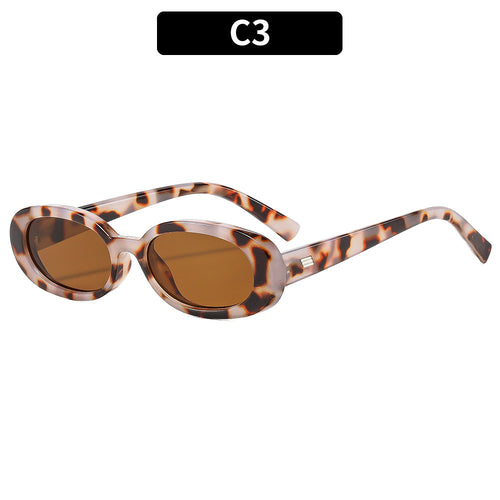 Stylish Retro Oval Sunglasses