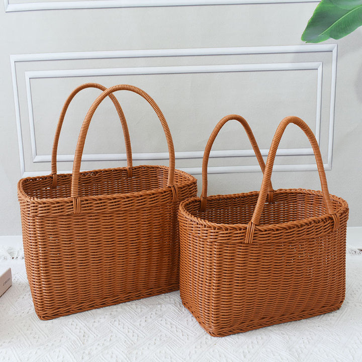 Woven Rattan Storage Basket Bowlift