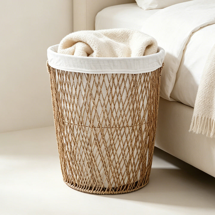 Decorative laundry basket with lid Bowlift