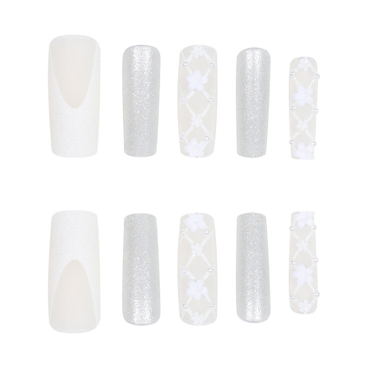 Elegant Decorative Nail Art Press-On Set Bowlift