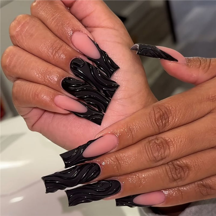 Creative Wave Design Press-On Nails Bowlift